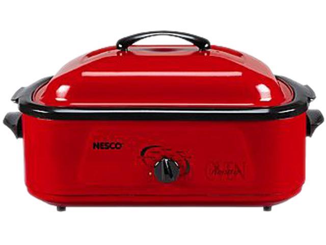 Nesco 4818-12 Nesco 1425-watt, 18-quart professional porcelain roaster oven with red finish