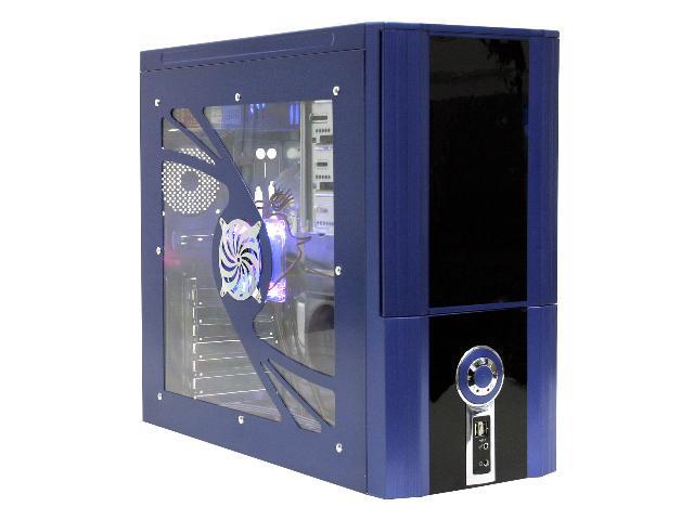 POWMAX 702 MATRIX CP702-3 Blue Steel ATX Mid Tower Computer Case 450W ...