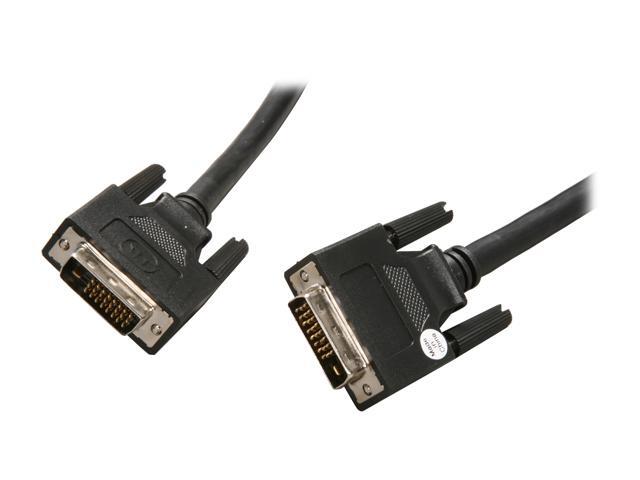 Male to Male One DVI-D to DVI-D Dual Link Cable DAT 7376D Black 10 ft