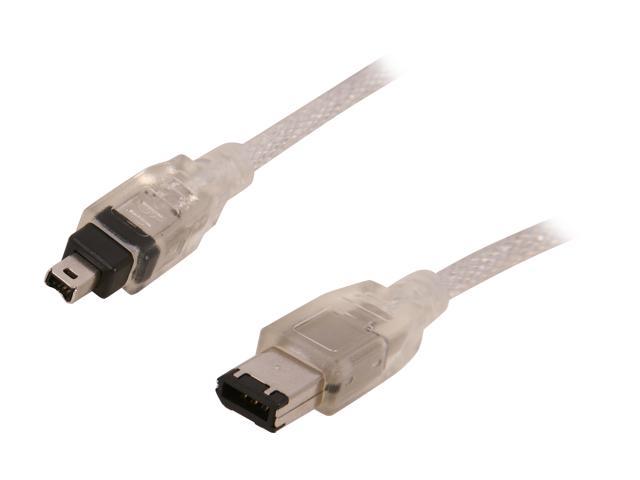 SYBA SD-CAB-FW 6 ft. IEEE 1394a 6-pin to 4-pin Firewire cable