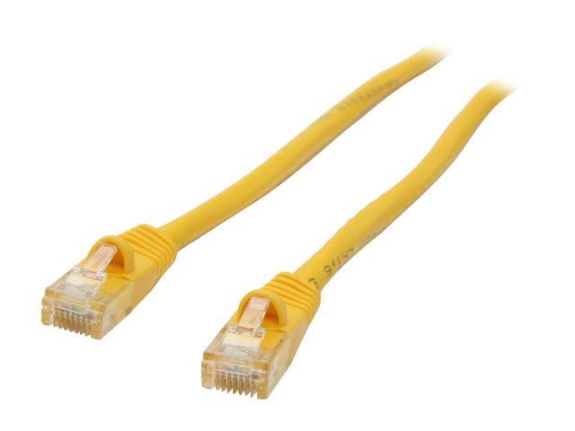 Coboc CY-CAT6-30-YL 30ft. 24AWG Snagless Cat 6 Yellow Color 550MHz UTP Ethernet Stranded Copper Patch cord /Molded Network lan Cable
