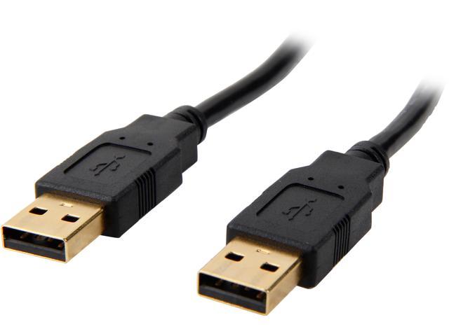 Coboc CL-U2-AAMM-3-BK 3ft High Speed USB 2.0 A Male to A Male Cable,Gold Plated,Black