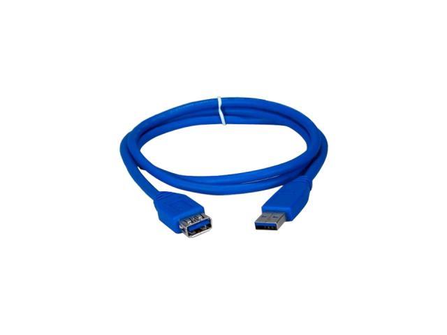 QVS 6ft, Blue, USB A Male to Female