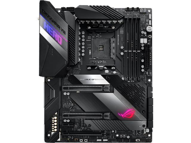 Asus Amd Am4 Rog X570 Crosshair Viii Hero Atx Motherboard With Pcie 40 25gbps Lan Dual M2 Sata 6gbs Usb 32 Gen 2 Neweggcom - 