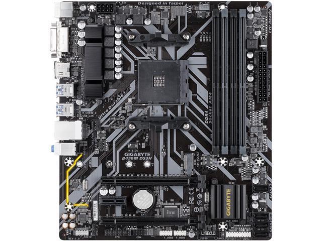 GIGABYTE B450M DS3H AM4 AMD B450 SATA 6Gb/s USB 3.1 HDMI Micro ATX AMD Motherboard