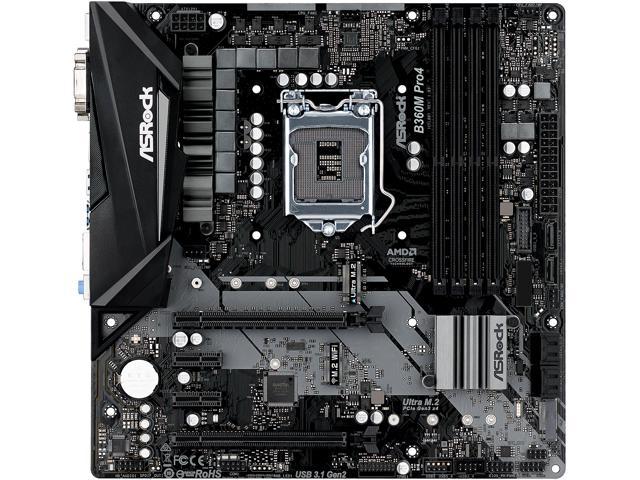 Материнская плата asrock b360m pro4 подключение