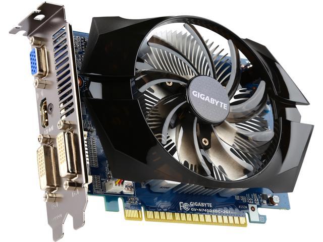 GIGABYTE GeForce GT 740 2GB 100mm FAN OC EDITION Newegg