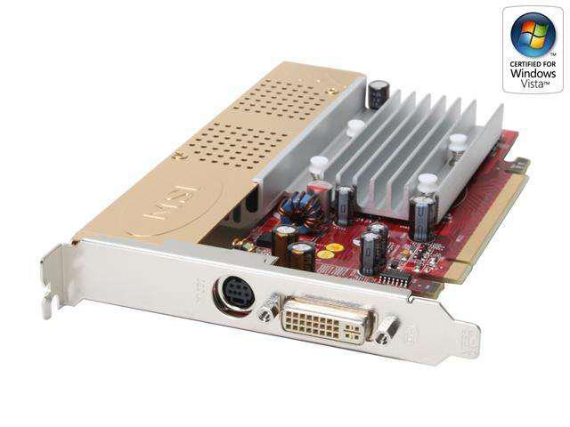 MSI Radeon X1550 Support up to 512MB (128MB onboard) GDDR2 PCI Express x16 Video Card RX1550-TD128EH