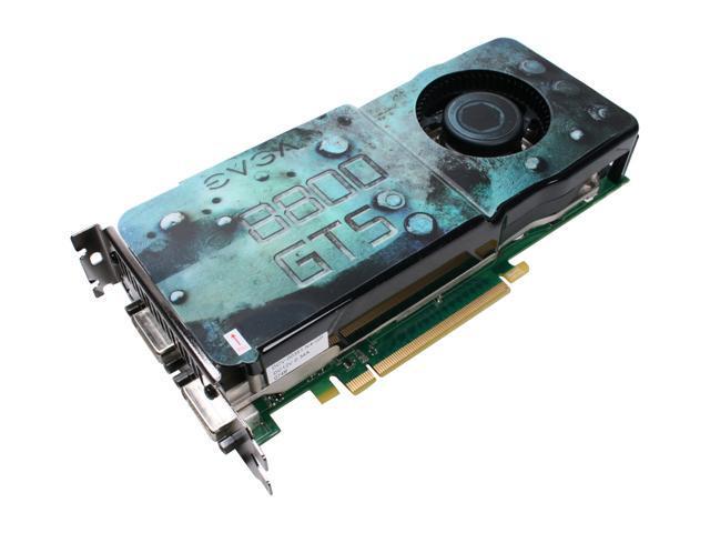 EVGA GeForce 8800GTS (G92) DirectX 10 512-P3-N841-AR 512MB 256-Bit GDDR3 PCI Express 2.0 x16 HDCP Ready SLI Support Video Card