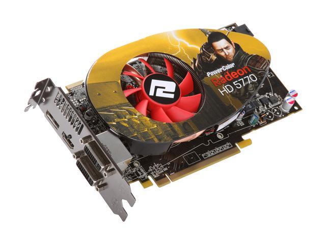 PowerColor Radeon HD 5770 DirectX 11 AX5770 1GBD5-MDHV2 1GB 128-Bit ...