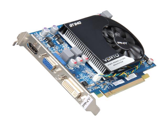 PNY GeForce GT 240 DirectX 10.1 VCGGT2405G5XXB 512MB 128-Bit GDDR5 PCI ...