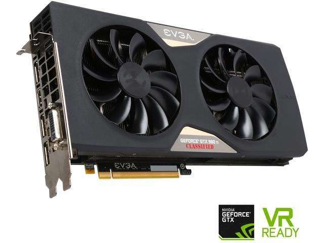 Evga Geforce Gtx 980 Ti 06g P4 4998 Rx 6gb Classified Gaming Wacx 20 Whisper Silent Cooling W Free Installed Backplate Graphics Card