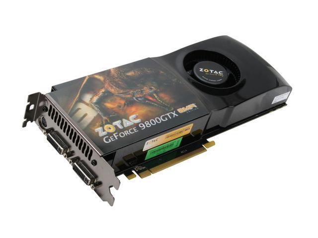 ZOTAC GeForce 9800 GTX DirectX 10 ZT-98XES2P-FCP 512MB 256-Bit GDDR3 PCI Express 2.0 x16 HDCP Ready SLI Support Video Card