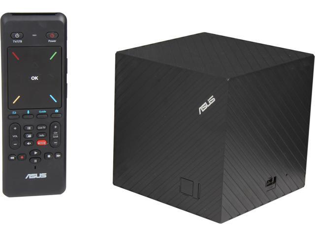 ASUS CUBE with Google TV – Interactive Powerful Media Streamer w/ 50 GB Free ASUS WebStorage, Featuring Voice Search & 2-sided Remote w/Mic. QWERTY Keyboard and Motion Sensors