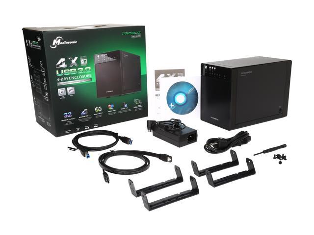 Mediasonic ProBox 4 Bay 3.5” SATA Hard Drive Enclosure – USB 3.0