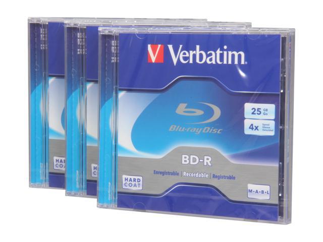 3-Pack Verbatim 96928 BD-R Blu-Ray Spindle