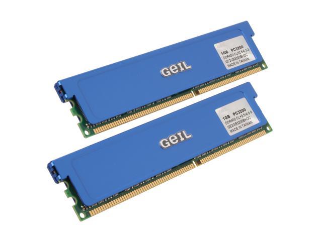 GeIL 2GB (2 x 1GB) 184-Pin DDR SDRAM DDR 400 (PC 3200) Dual Channel Kit ...