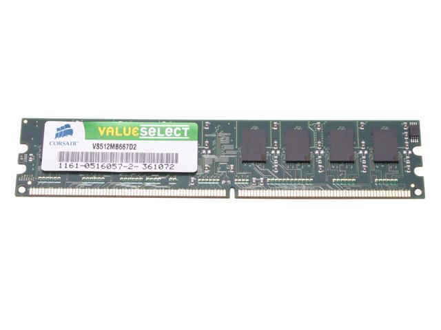 CORSAIR ValueSelect 512MB 240-Pin DDR2 SDRAM DDR2 667 (PC2 5300) Desktop Memory Model VS512MB667D2
