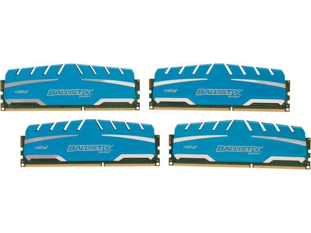 Ballistix Sport XT 32GB (4 X 8GB) 240-Pin DDR3 SDRAM DDR3 1600 (PC3 ...