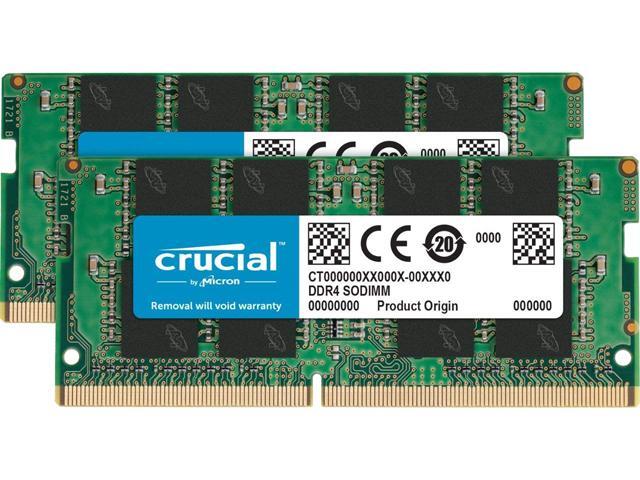 Crucial 64GB Kit (32GBx2) DDR4 3200 MT/s CL22 SODIMM 260-Pin Memory - CT2K32G4SFD832A
