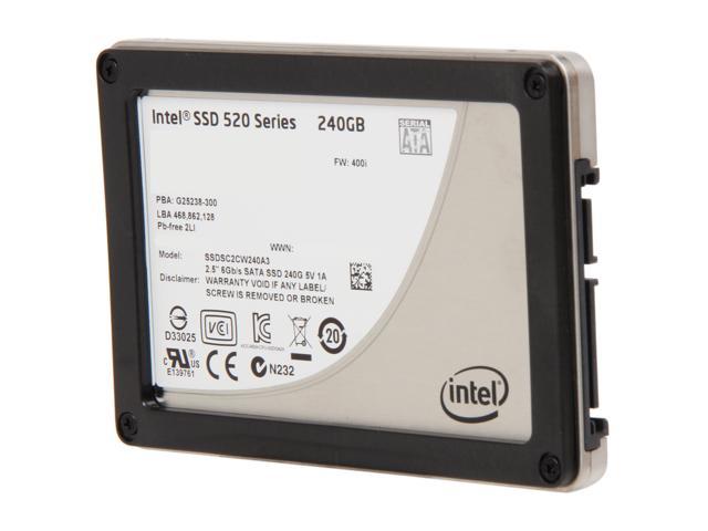 Intel 520 Series Cherryville 2.5" 240GB SATA III MLC Internal Solid State Drive (SSD) SSDSC2CW240A310