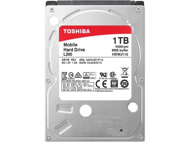Toshiba L200 1TB Laptop PC Internal Hard Drive 5400 RPM SATA 3Gb/s 8MB Cache 2.5-inch 9.5mm Height - HDWJ110UZSVA (BULK)