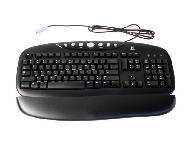 Logitech Internet Pro 967450-0403 Black 103 Normal Keys 8 Function Keys