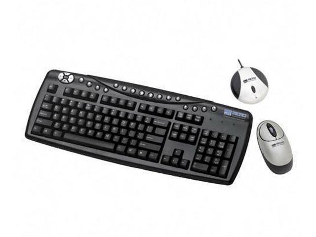 MICRO INNOVATIONS KB985W Black Wireless Keyboard and Mouse Combo