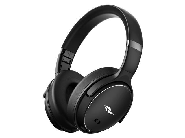 Rosewill SAROS C740S Active Noise Cancelling (ANC) Wireless Over-Ear Headphones, Rechargeable with up to 40 Hours of Playtime, 40mm Driver, Superior HQ Sound, Foldable Earcups, Portable for Travel