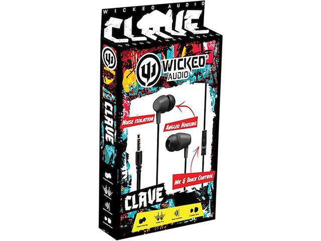 Wicked Black WI-550 Earbud Clave Wired Earbud - Black