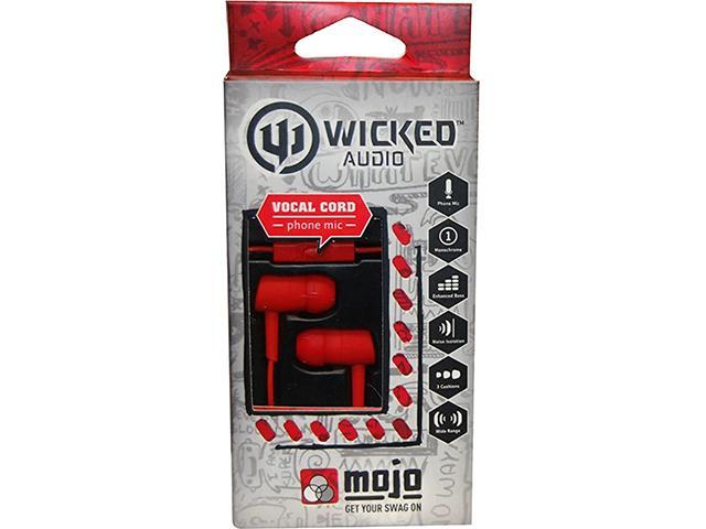 Wicked Red WI-552 Earbud Clave Wired Earbud - Red