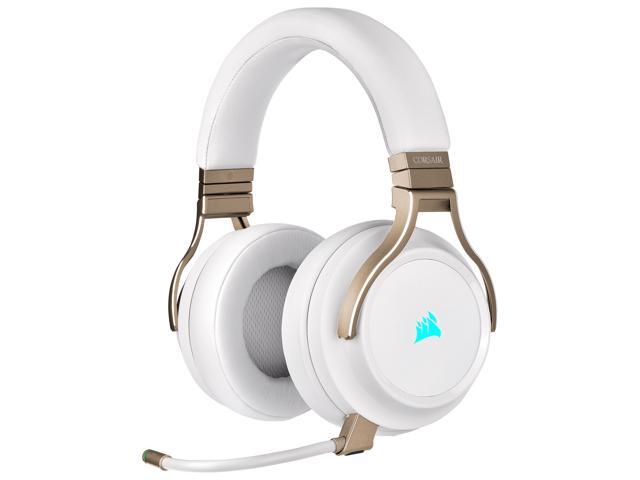 Corsair Virtuoso RGB Wireless Gaming Headset - High-Fidelity 7.1 Surround Sound w/Broadcast Quality Microphone - Memory Foam Earcups - 20 Hour Battery Life - Works with PC, PS5, PS4 - Pearl