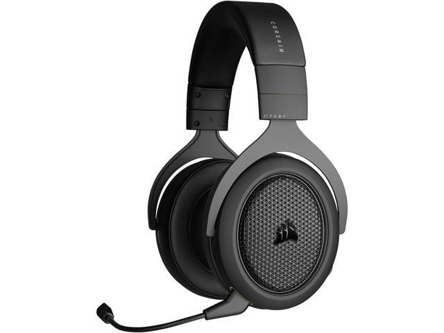 Corsair HS70 BLUETOOTH Wired Gaming Headset with Bluetooth (Wired Compatibility with Xbox/PlayStation and Wireless Bluetooth with PC/Switch/iOS/Android, Up to 30 Hours of Battery Life) Carbon