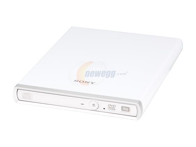 SONY Model DRX-S70U-W/W White Slim Portable DVD Rewritable Drive ...