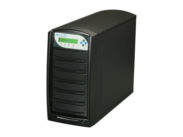 VINPOWER Black 1 to 5 CD/DVD Duplicator with 250GB Hard Drive Model VP4690-OPT-5BK-250GB