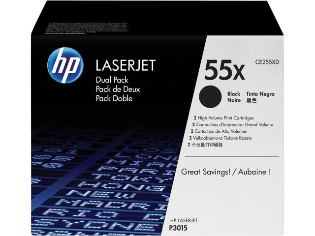 HP 55X High Yield LaserJet Toner Cartridge - Dual Pack - Black