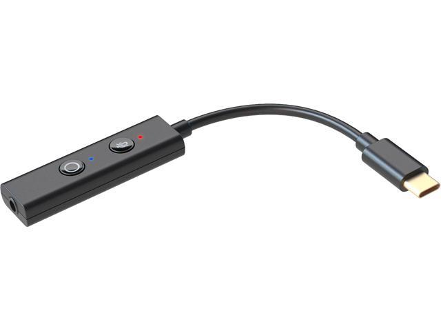 Creative Sound Blaster Play! 4 Hi-res External USB-C DAC and Sound Adapter Ft. VoiceDetect Auto Mic Mute/Unmute, Two-Way Noise Cancellation, Bass Boost/Dynamic EQs, for Video Calls on Windows PC