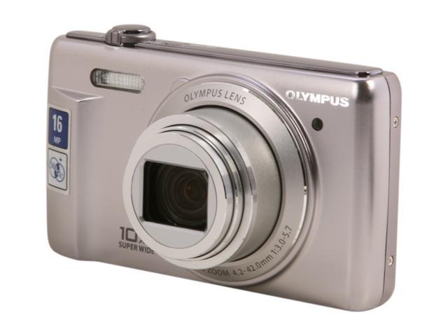 Olympus VR-340 Silver 16MP Digital Camera with 10x Optical Zoom