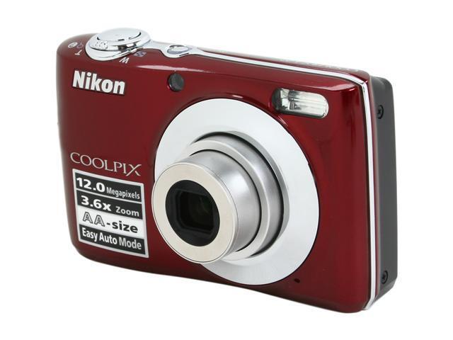 Nikon COOLPIX L22 Red 12.0 MP 3.6X Optical Zoom Digital Camera - Newegg.com