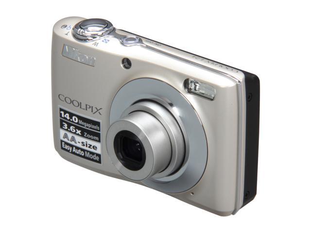 Nikon COOLPIX L24 Silver 14.0 MP 3.6X Optical Zoom Digital Camera ...