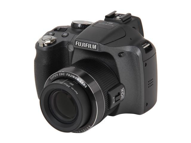 FUJIFILM SL300 Black 14.0 MP 30X Optical Zoom Wide Angle Digital Camera ...