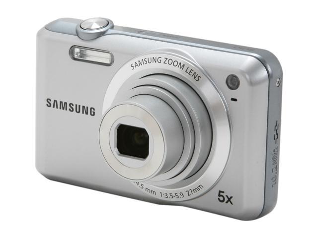 SAMSUNG SL50 Silver 10.2 MP 5X Optical Zoom 27mm Wide Angle Digital ...