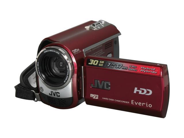 JVC Everio GZMG330 Red 1/6" CCD 2.7" 112K LCD 35X Optical Zoom 30GB