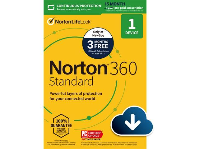 Norton 360 Standard - Antivirus Software for 1 Devices with Auto ...