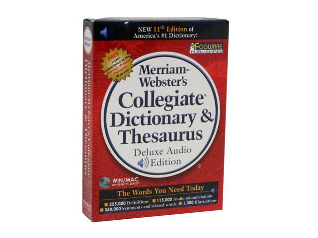 Fogware Merriam Websters Collegiate Dictionary And Thesaurus 11th Edtion 3178