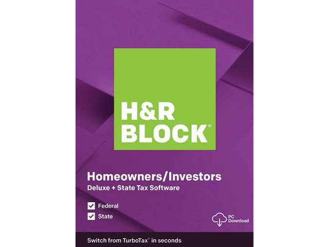 h&r block tax software deluxe + state 2019 download