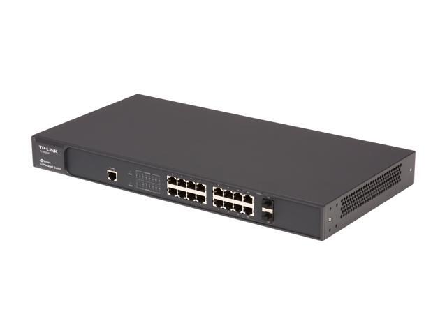TP-LINK JetStream 16-Port Gigabit L2 Managed Switch with 2 SFP Slots T2600G-18TS