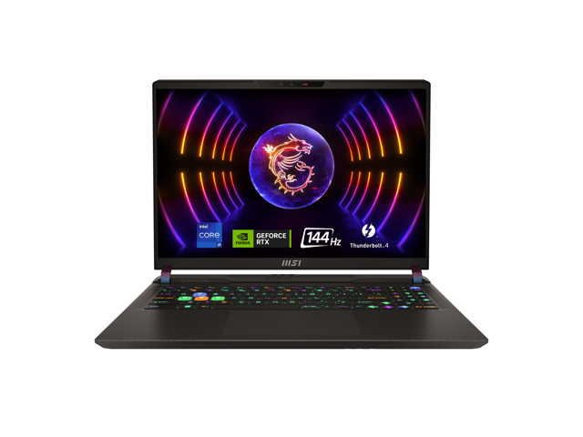 MSI GP Series Vector GP68HX 12VH-006 16.0" 144 Hz IPS Intel Core i9 12th Gen 12900H (2.50GHz) NVIDIA GeForce RTX 4080 Laptop GPU 16GB Memory 1 TB PCIe SSD Windows 11 Home 64-bit Gaming Laptop
