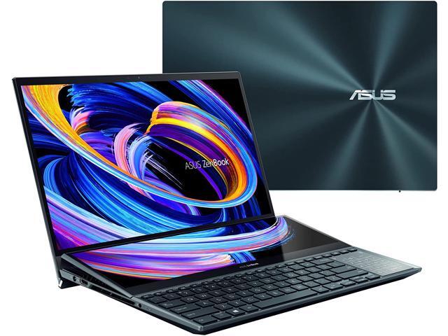 ASUS ZenBook Pro Duo 15.6" OLED 4K Touchscreen Intel Core i9 12th Gen 12900H (2.50GHz) 32GB Memory 1 TB PCIe SSD NVIDIA GeForce RTX 3070 Ti   Windows 11 Pro 64-bit UX582ZW-XB99T