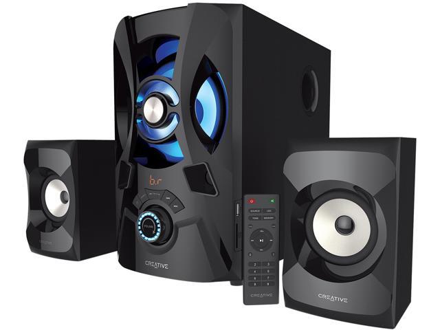 Creative SBS E2900 2.1 Powerful Bluetooth Speaker System with Subwoofer, 3.5 mm AUX-in, SD Playback, FM Radio, USB MP3, for TVs and Computers